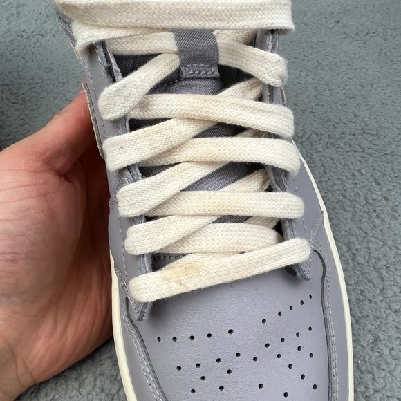 Jordan 1 Mid Womens 9.5 Shoes Atmosphere Grey Light Bone Pale Ivory Nike Air I 2 - Picture 10 of 11